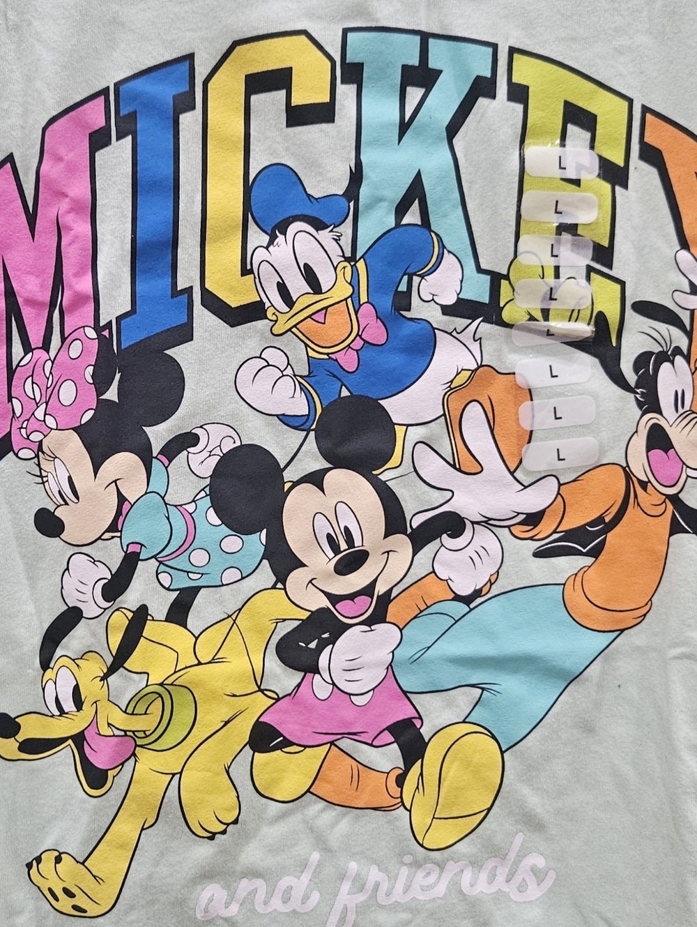 Mickey Mouse Tshirt, Pastel Green Disney Tshirt, L